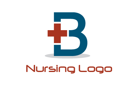 Medical cross in letter B