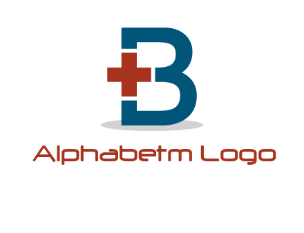 Medical cross in letter B