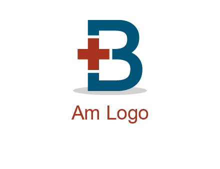 Medical cross in letter B