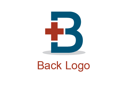 Medical cross in letter B