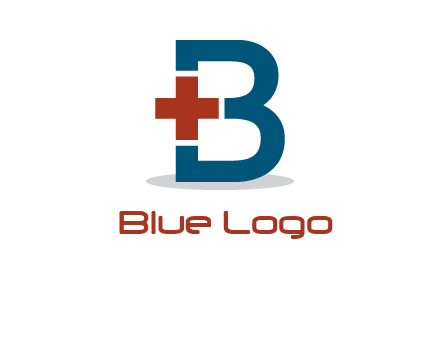 Medical cross in letter B
