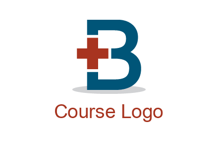 Medical cross in letter B