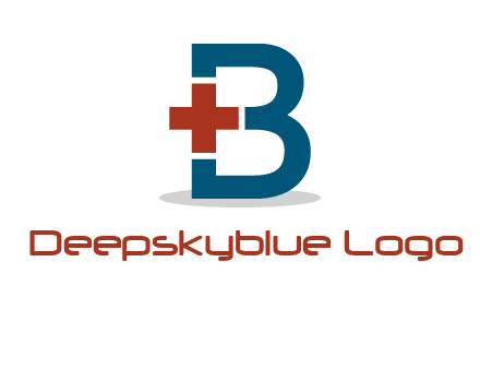 Medical cross in letter B