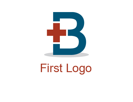 Medical cross in letter B