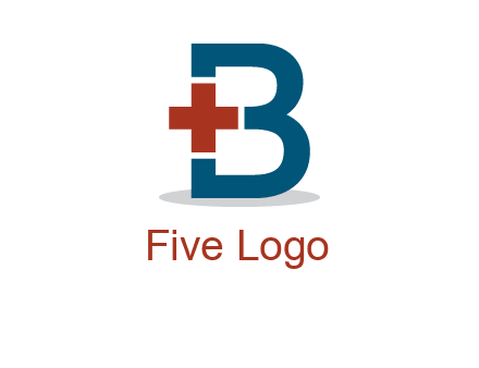 Medical cross in letter B