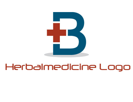 Medical cross in letter B