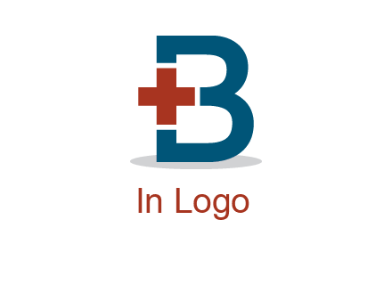 Medical cross in letter B