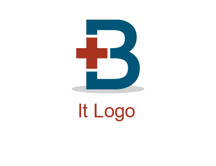 Medical cross in letter B