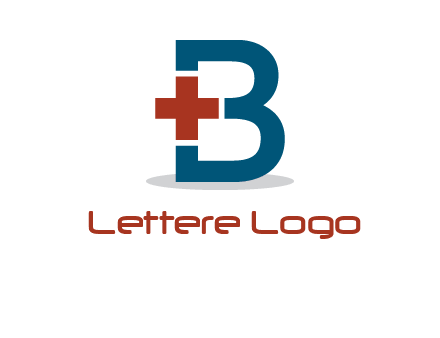 Medical cross in letter B