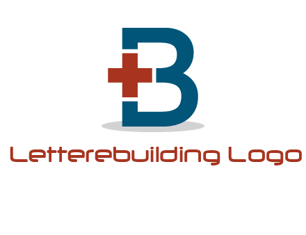 Medical cross in letter B