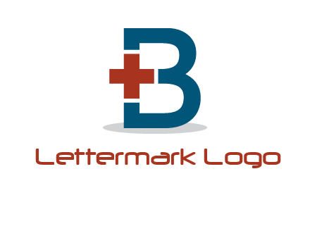 Medical cross in letter B