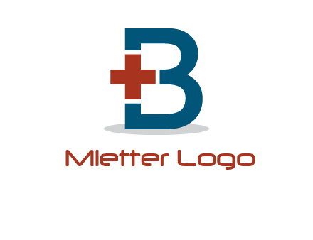 Medical cross in letter B