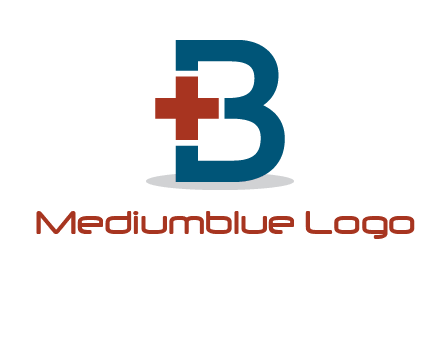 Medical cross in letter B