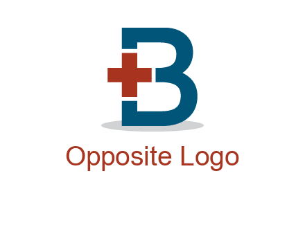 Medical cross in letter B