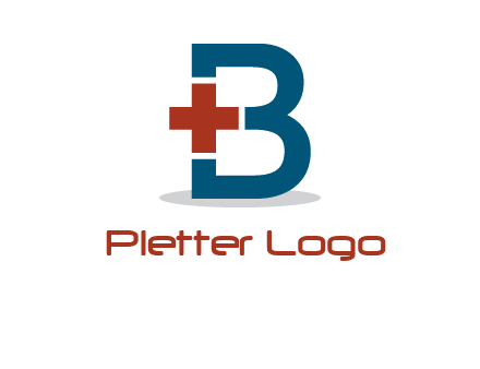 Medical cross in letter B