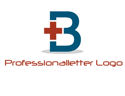 Medical cross in letter B
