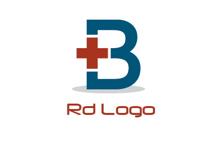 Medical cross in letter B
