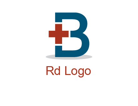 Medical cross in letter B