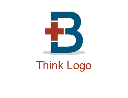 Medical cross in letter B