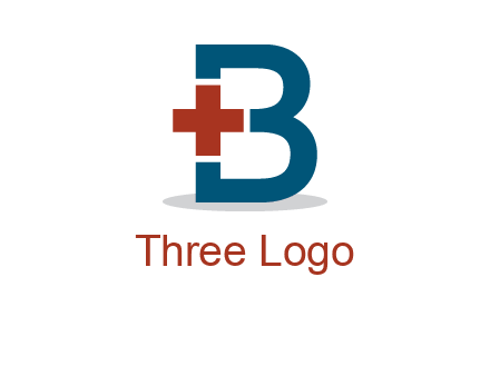 Medical cross in letter B