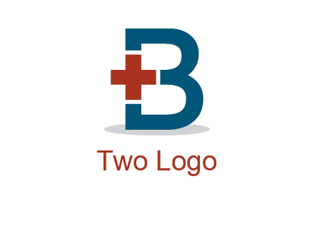 Medical cross in letter B