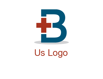 Medical cross in letter B