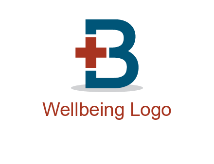 Medical cross in letter B