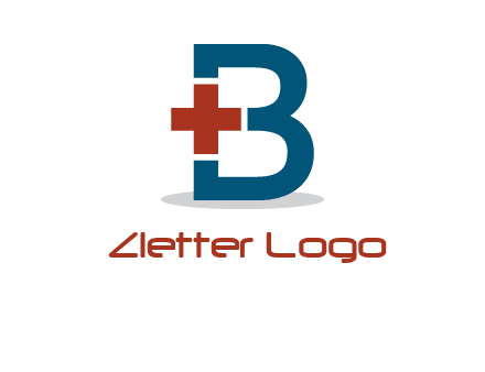 Medical cross in letter B