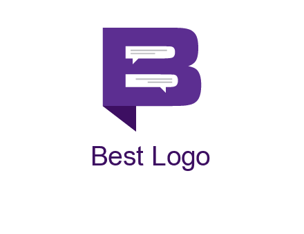 speech bubbles in letter B