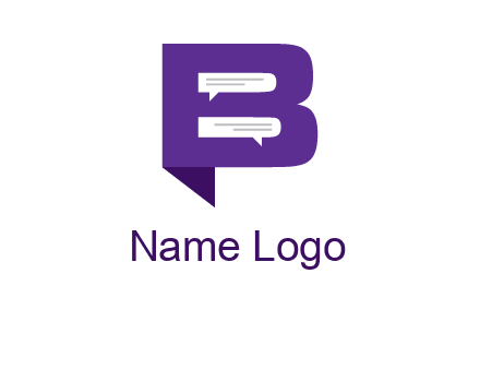 speech bubbles in letter B