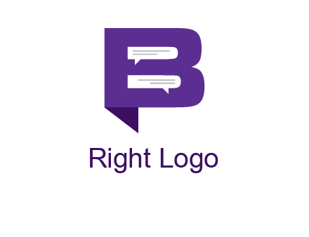 speech bubbles in letter B