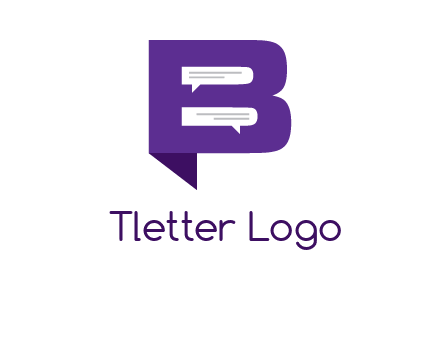 speech bubbles in letter B