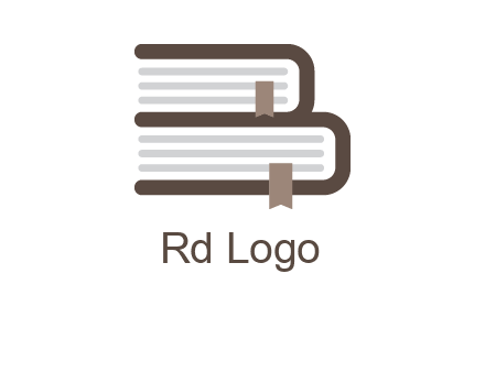 two books forming letter B logo