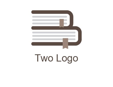 two books forming letter B logo