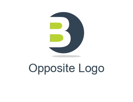 Upper letter B in circular logo