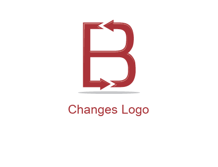 B letter arrow