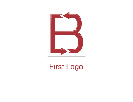 B letter arrow