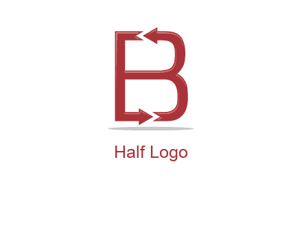 B letter arrow