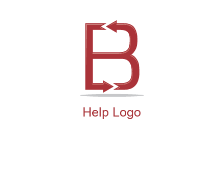 B letter arrow