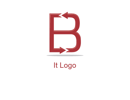 B letter arrow