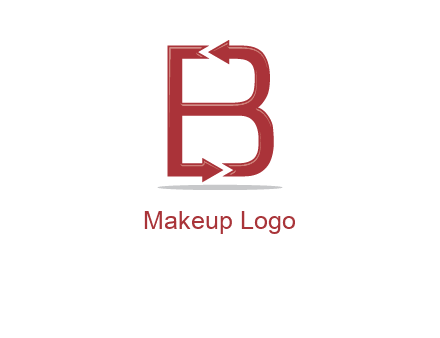 B letter arrow