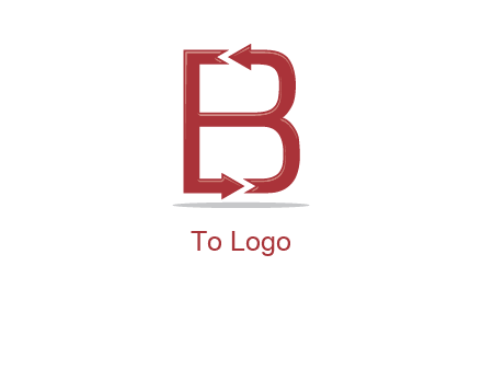 B letter arrow