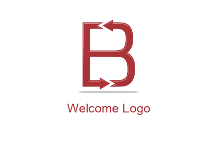 B letter arrow
