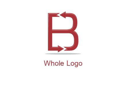 B letter arrow