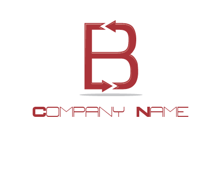 B letter arrow