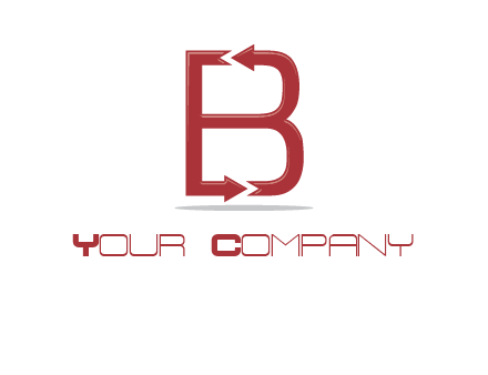 B letter arrow