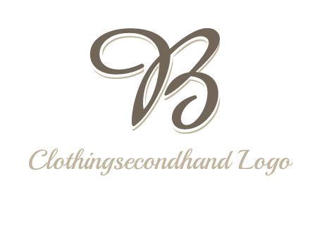 cursive letter B logo