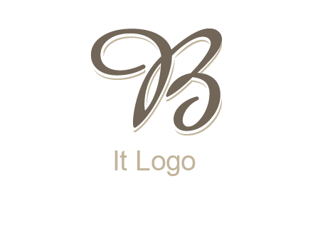 cursive letter B logo