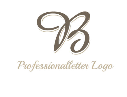 cursive letter B logo
