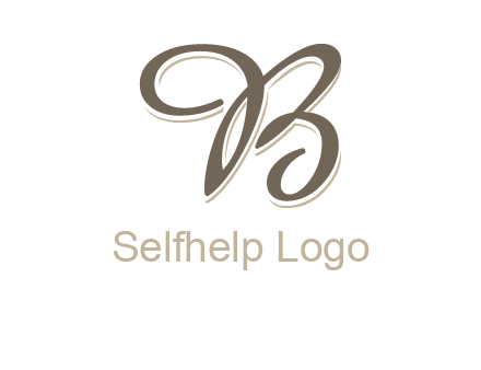 cursive letter B logo